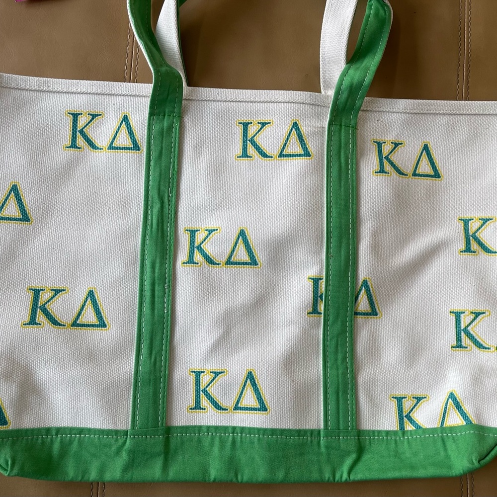 Kappa Delta Sorority Large Canvas Tote Bags - NEW